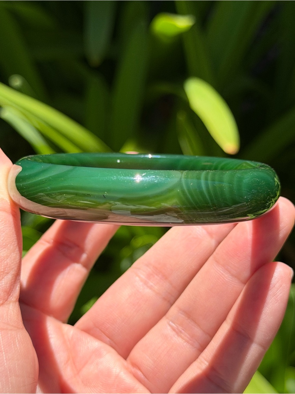 61mm inner diameter banded agate bangle 1862